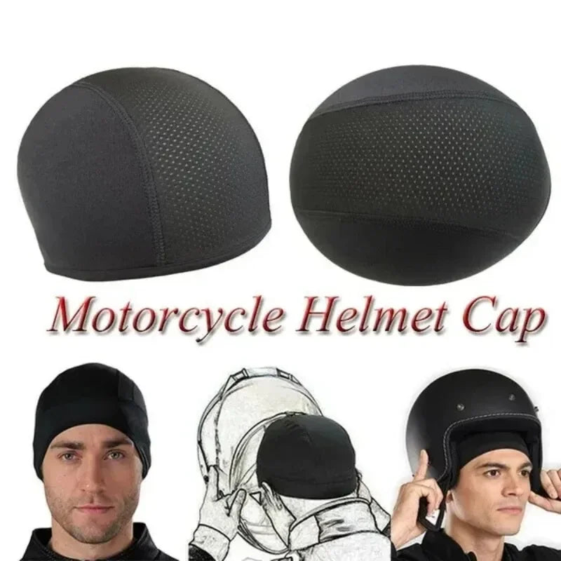 Cycling Quick Drying Helmet Hat Breathable Motorcycle Balaclavas Helmet Inner Sweat Wicking Hat for Men Women Sports Hat Caps