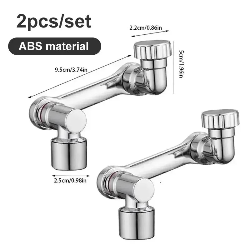 2 PCS Set Swivel Faucet Extender, ABS Robotic Arm, Single Mode,1080° Rotating Universal Faucet Extension, Swivel Faucet For Bathroom Kitchen Sink Washing Accessories