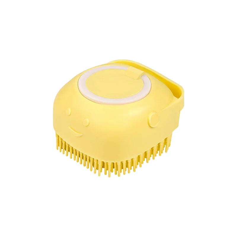 2 PCS Set Dog Bath Brush Silicone Pet Shampoo Brush Soap Dog Scrubber Cat Massage Grooming Wash Comb Soft Rubber Puppy Clean Brush Pets Grooming Tools
