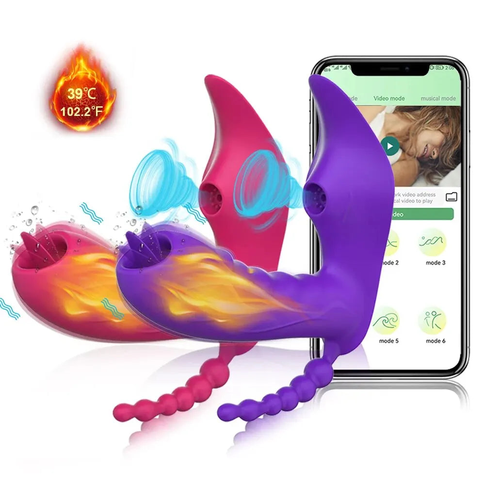 3 IN 1 Bluetooth APP Dildo Vibrator Female Masturbator Vacuum Vagina Clitoris Suck Stimulator Sex Toys for Women Couple Adult 18