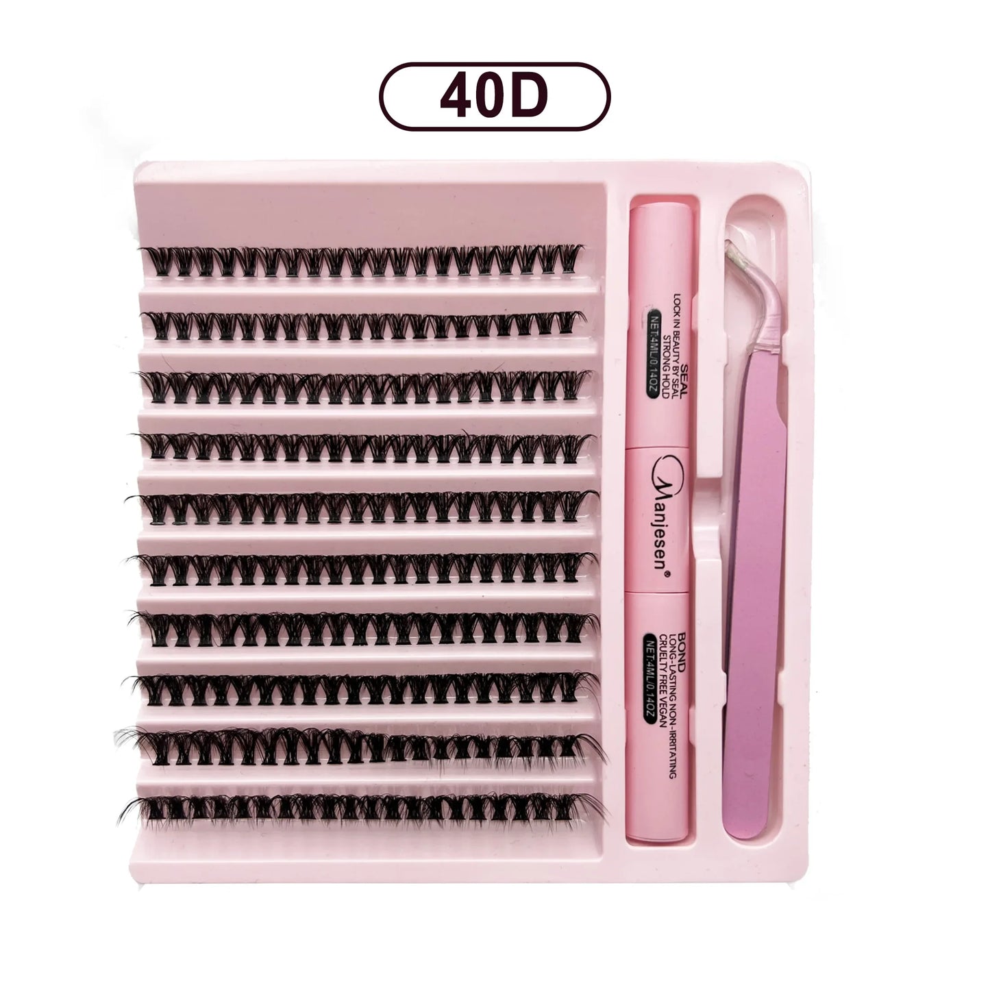 NEW Arrivals 30-40-50D Full Set DIY Lashes Extension Kit Eyelashes 200 PCS Clusters Lash Bond and Seal Makeup Tools for Gluing  Lashes Gluing Glue  Accessories