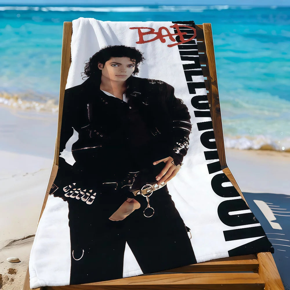 Michael Jackson 70x140cm - 150x260cm 7 Sizes Bathing Shower Towel Sports Quick Dry Travel Beach Camping Gear Sandproof Soft Light Large Beach Towel