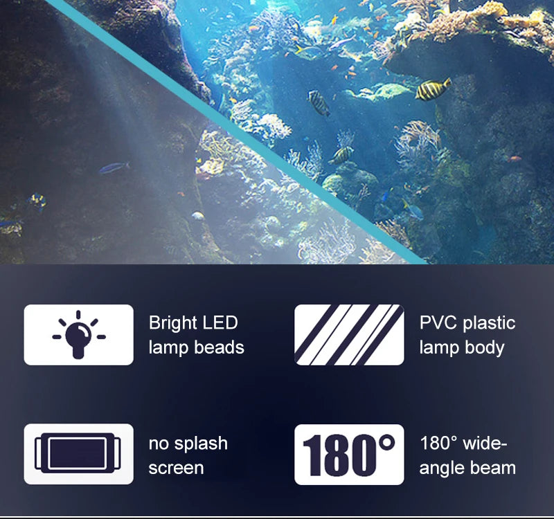 Aquarium LED Fish Tank Light Super Slim Plants Grow Clip Lights Lamp Aquatic Aquarium Lamps Lighting 220V 5W/7W/9W/12W/16W Home Office Hotels Restaurants Decoration Supplies