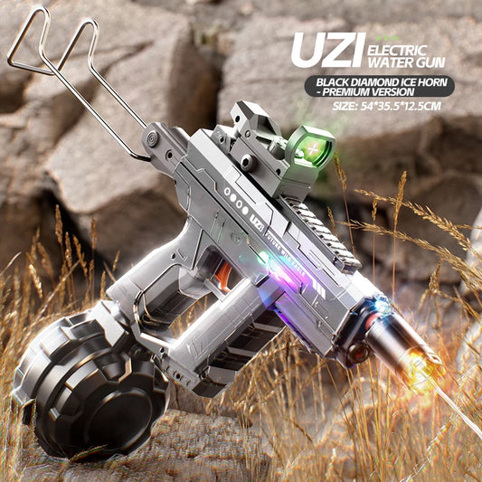 NEW Arrivals UZI Electric Water Gun Toys Beach Water Pool Games Bursts Adult-Children's High-Pressure Strong Charging Energy Water Automatic Water Spray Toy Guns Summer Sports Games Fun Toys Supplies