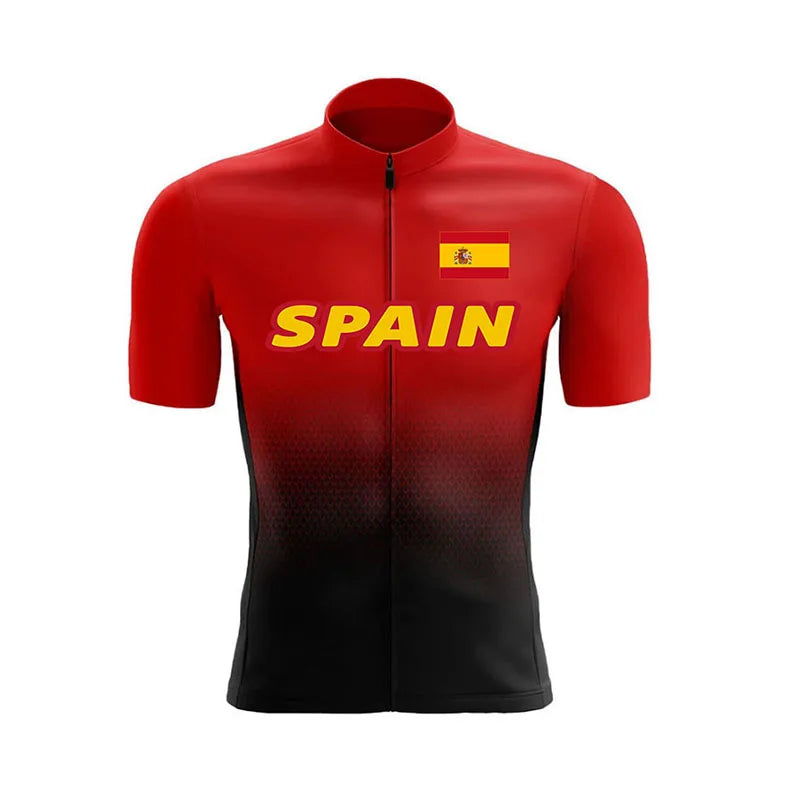 SPAIN Team Cycling Jersey Set 2022 Summer Men Short Sleeve MTB Sports Cycling Clothing Bicycle Maillot Ropa Ciclismo Hombre Suit