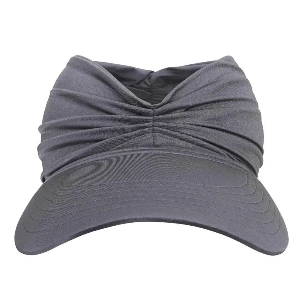 NEW Arrivals 13 Colors Women Female Sun Hat Pleats Sun Foldable Solid Color Wide Brim Anti Sun Cap Sweat Absorb High Stretch Summer Beach Swimming Accessories Girls Ladies Summer Casual Apparel Supplies