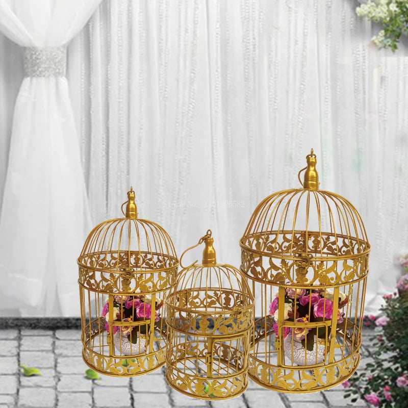 European-Style Pastoral Iron Craft Bird Cage Decoration Shop Window Decoration Wedding Scene Festival Party Photography Props