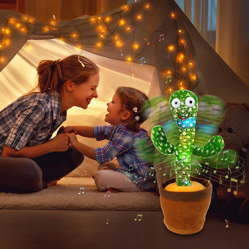 35cm Dancing Cactus 120 Song Speaker Talking USB Battery Voice Repeat Plush Cactus Dancer Toy Talk Plushie Stuffed Toys For Kids Gift