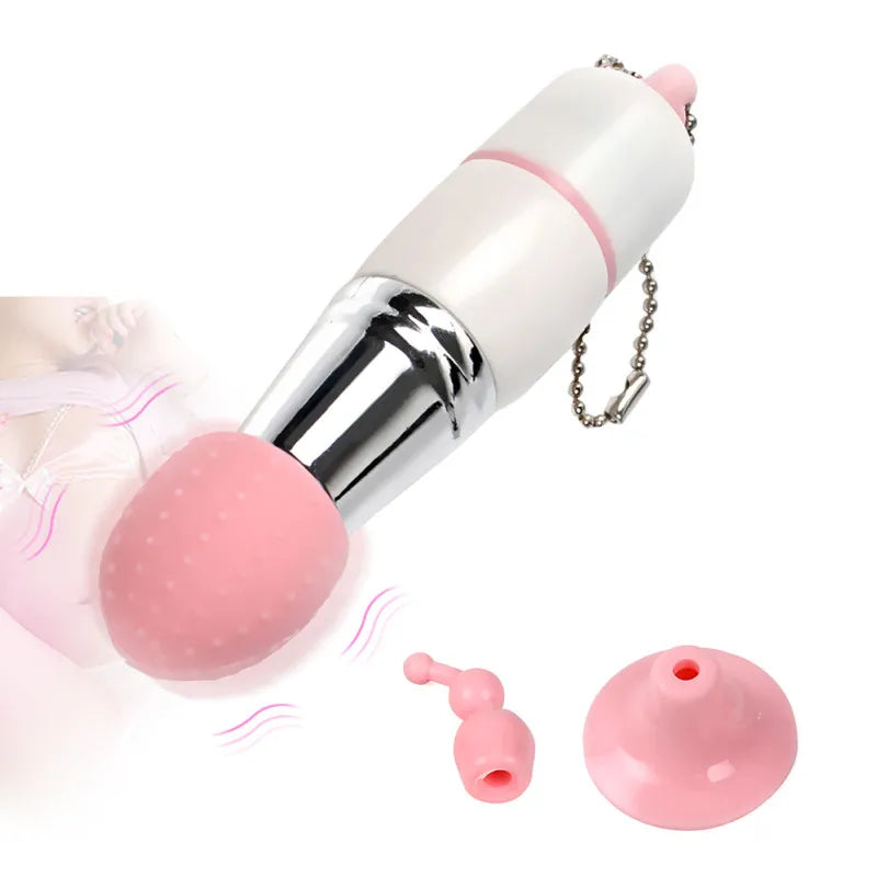 Mini 3 In 1 Vibrator Nipple Clitoris G-Spot Sucking Stimulator Bullet Vibrator G Spot Massager Vibration Oral Licking Sex Toys For Women Men