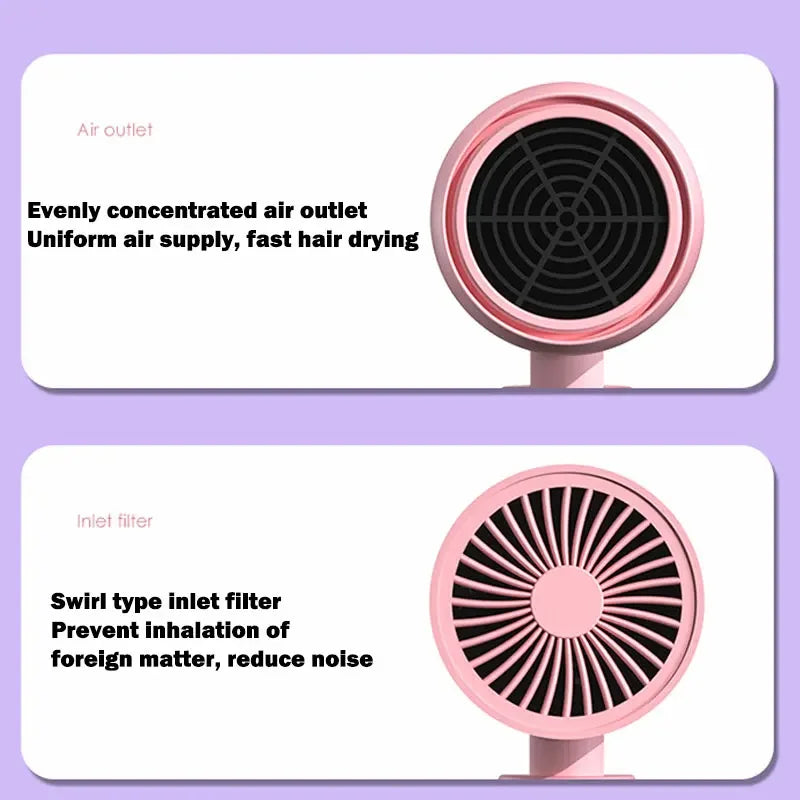 Xiaomi Professional  Portable Anion Hair Dryer Quick Dry with Diffuser Blue Light Hair Care Foldable Home Travel Hair Care Dryer