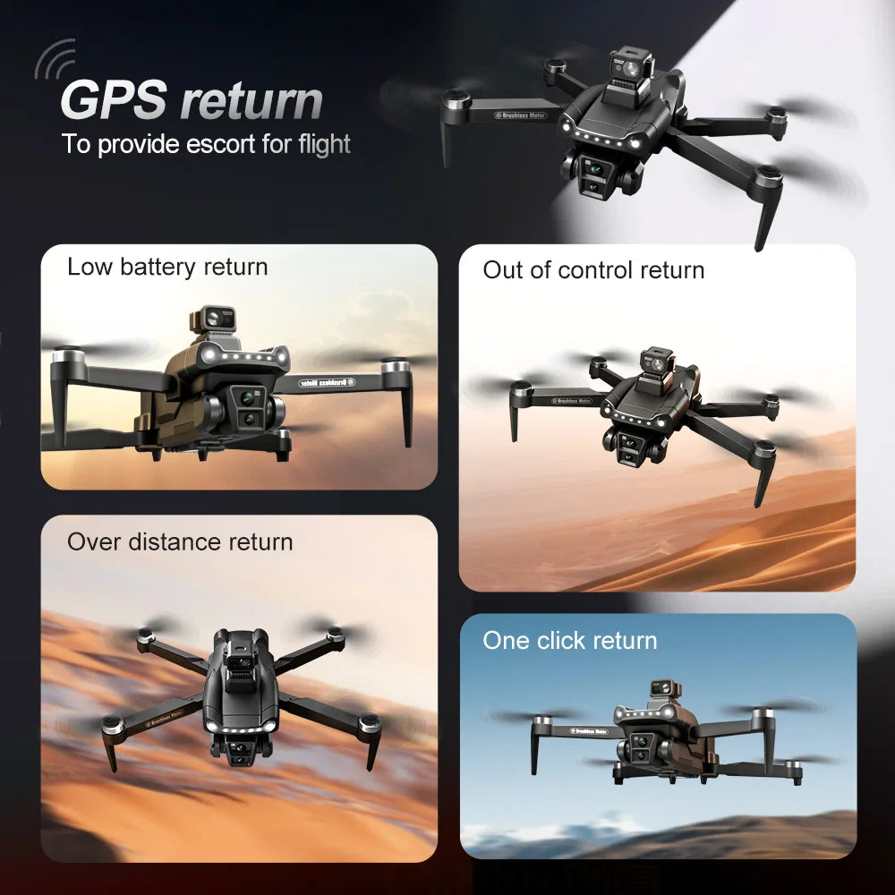 NEW Arrivals For Xiaomi V198GPS 18 Languages Drone ESC 6K Professional High Quality HD Camera Video Recording Brushless Obstacle Avoidance Aerial Optical Foldable Quadcopter Mini Drone Electronics Accessories Supplies
