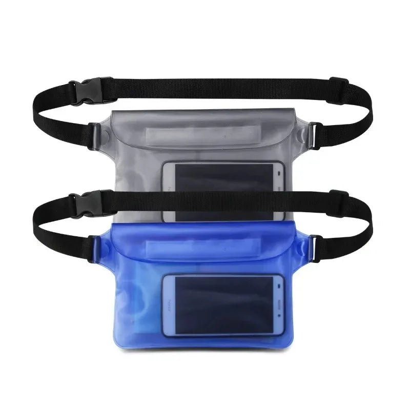 NEW 3 Layers Yellow Color High Waterproof Sealing Swimming Bag Large Size Transparent Underwater Dry Protection Bag for iPhone Mobile Phone Pouch