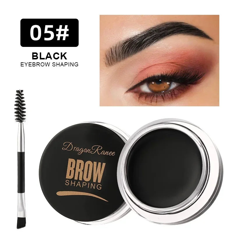 NEW Black Color Matte Wild Eyebrow Cream 3D Natural Tint Eyebrow Enhancers Gel Wax Waterproof Lasting Eye Make-Up Tools Women Ladies Cosmetic Accessories
