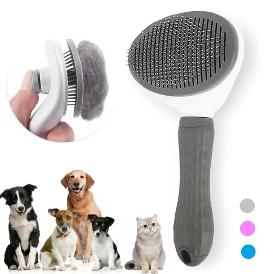 NEW Arrivals Pet Dog Brush Cat Comb Self Cleaning Pet Hair Remover Brush For Dogs Cats Grooming Tools Pets Dermating Comb Dogs Accessories