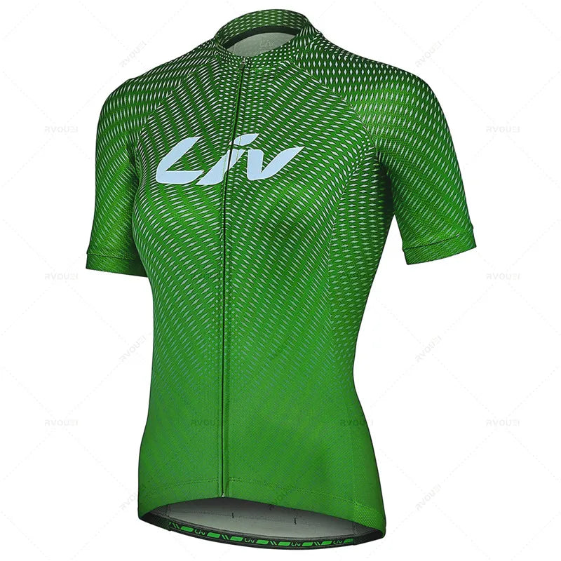 NEW Arrivals S-4XL Plus Size Professional Cycling Racing LIV PRO Cycling Jersey Set Woman MTB Bike Clothes Summer Bicycle Clothing Cycling Set Maillot Conjunto Girls Female Sports Apparel Supplies