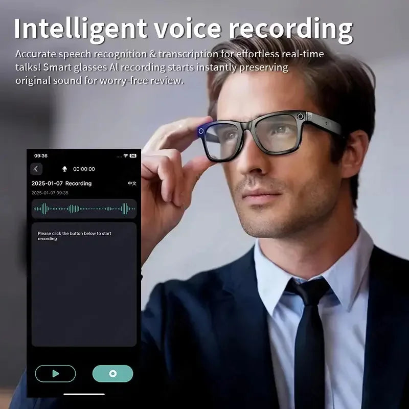 TOP 1 for Meta AI ChatGPT Smart Glasses 13MP Camera Video Recording 100+ Languages Translation Sunglasses Bluetooth Call Music Play