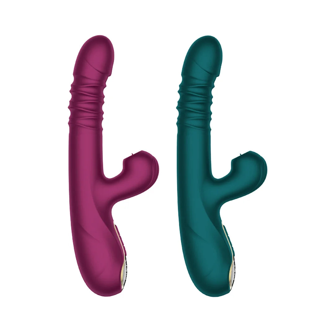 NEW Arrivals Women Retractable Vibrator Dildo Set Fast Piston Heating Sucking Tongue Licking G-spot Nipple Vagina Masturbator Sex Toys for Women Couples Endless Pleasure Supplies