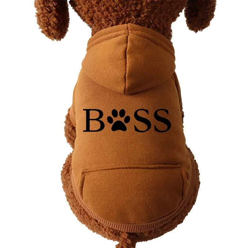 BOSS Design XS-2XL Pet Dog Hoodies Cool Dogs Clothes For French Bulldog Dogs Pullover Sweatshirt Coats Small Medium Dogs Chihuahua