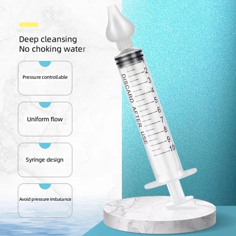 4 PCS Set Home Needle Tube Nasal Aspirator Baby Infant Kids Nose Snot Booger Irrigator Mucus Snivel Cleaner Rhinitis Syringe Washer Babies Health Care Supplies
