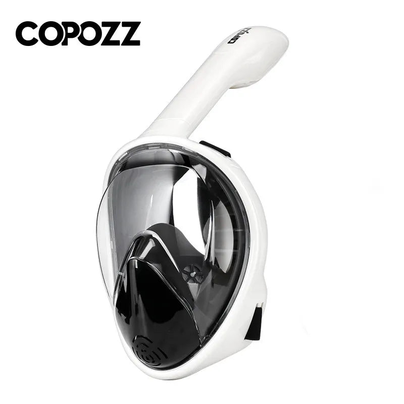 COPOZZ Professional Snorkeling Diving Mask Underwater Scuba Full Face Snorkel Mask Anti Fog Goggles for Adult Swimming Equipment