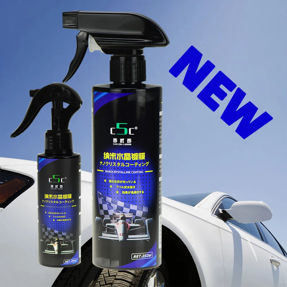 NEW 120-350ml + Gift Set Ceramic Car Coating 9H Paint Care Nano Polishing Crystal Plating Spray + Gift Sealant Products Hydrophobic Coat Liquid Wax Cars Cleaning Supplies