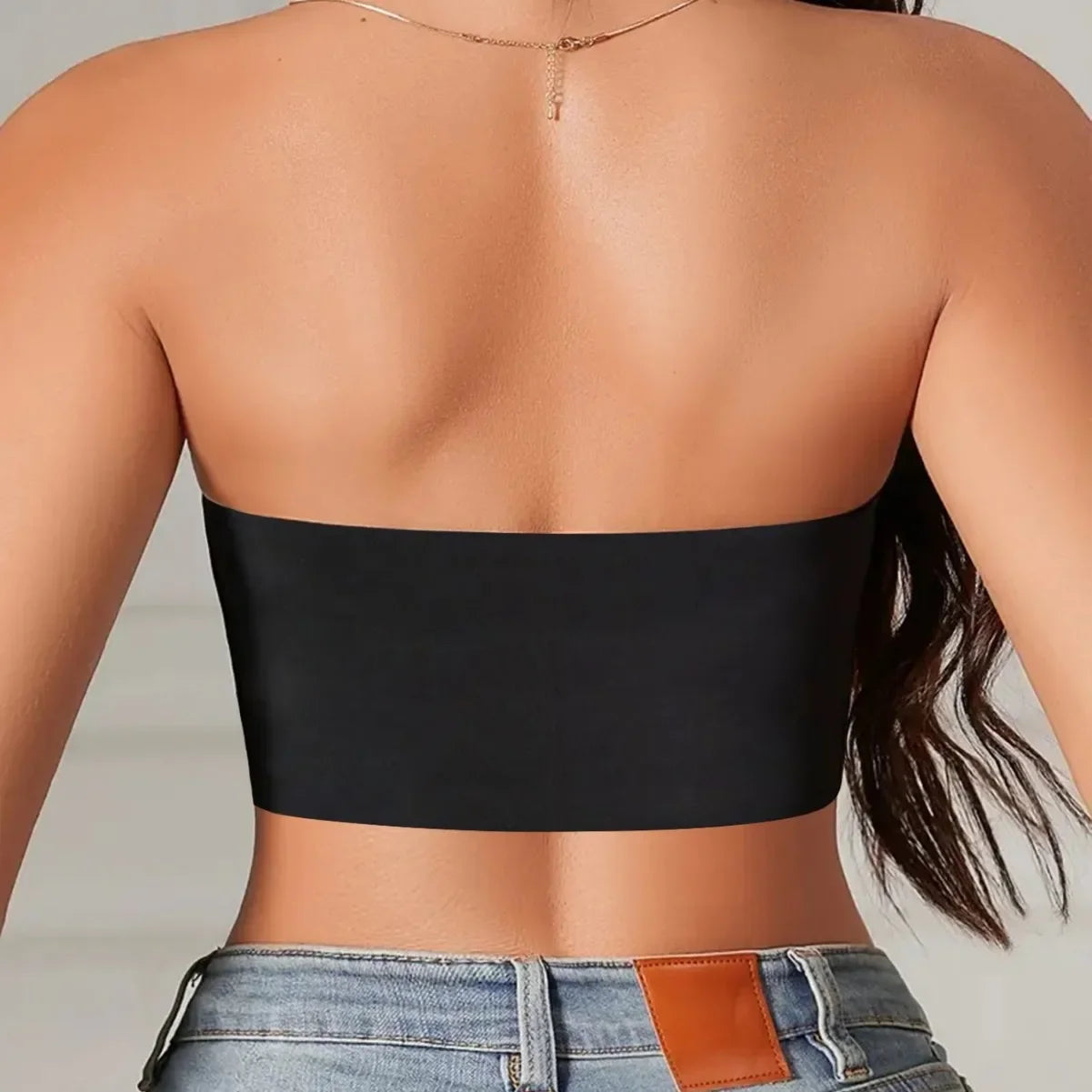 NEW Arrivals 3 Colors Sexy Seamless Front Buckle Strapless Bra Thin Non Slip Gathered Wrap Chest Beautiful Back Underwear Women's Lingerie