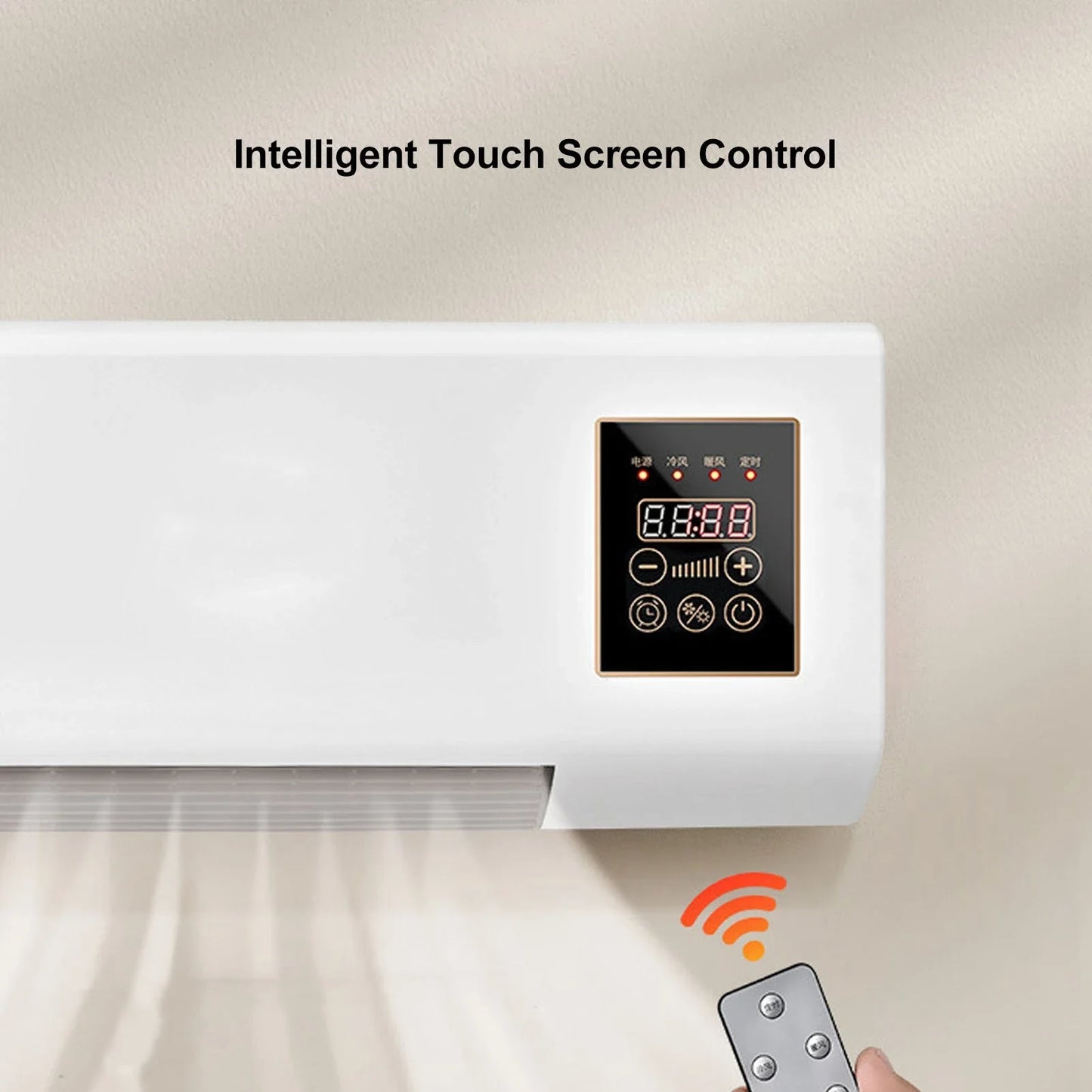Portable Heater Save Energy Wall Mounted Nature Wind Hot Heater Fan for Bathroom Bedroom Living Room Wall Mounted Heater Machine Home Office Hotels Heating Supplies