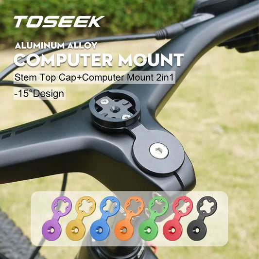 MTB Handlebar Integrated Headset Cap Cover With Computer Mount For Gramin Bryton Wahoo Bicycle Computer Accessories