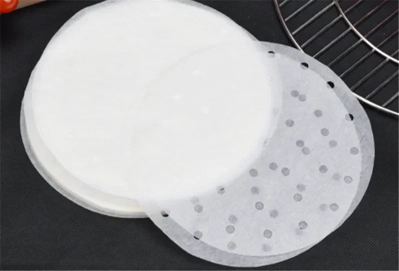 400/500 PCS Set White Round Steam Food Steamer Buns Paper Liners Dim Sum Non-Stick Oven BBQ Grill Paper Hamburger Patty Baking Paper Cooking Tools Kitchen Supplies