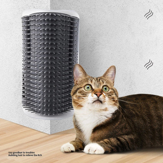 New Cats Wall Corner Gray Scratcher Brush Pet Comb Scratch Bristles Arch Massager Self Grooming Accessories Pets Supplies