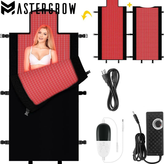 HOT SALE 325/1370/2570pcs LED's Red Light Therapy with Remote Control Infrared Mat 660nm 850nm Red Light Blanket Pad Phototherapy Waist Heating Body Pain Relief Full Body Healing Muscles Back Legs Treatment Machine Health Car
