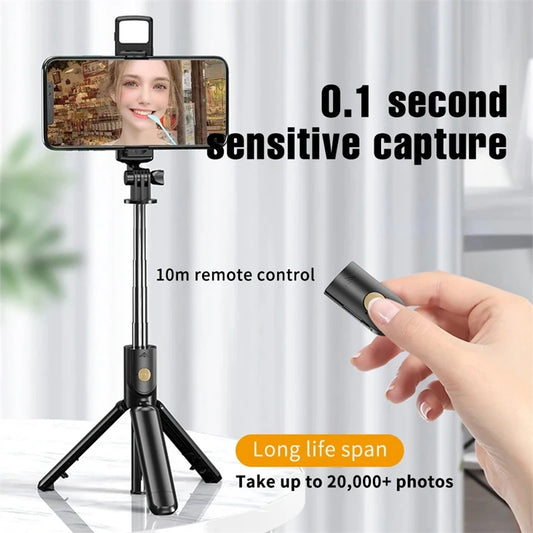 Handheld 360 Degree Flexible Sports Camera Monopod Stand Mobile Phone Holder Mini Selfie Stick Tripod With Wireless Remote