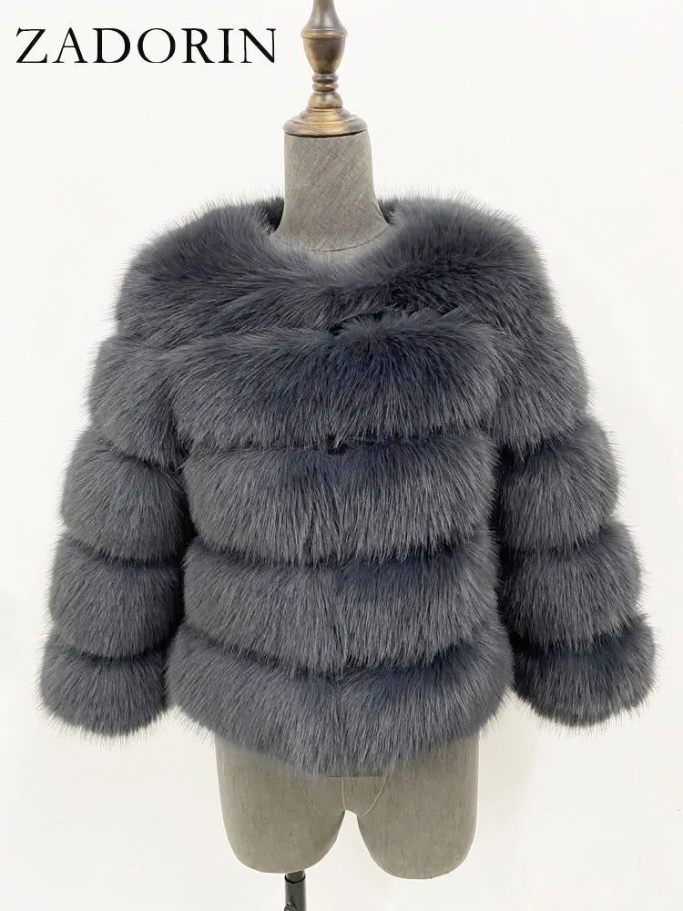 Low-Price Sales are Limited NEW Arrivals Luxury S-5XL 8 Colors Mink Coats Autumn Winter Fluffy Black Faux Fur Coat Women Thick Winter Warm Snow Outwear Evening Nightclub Party Faux Fur Jackets Ladies Girls Luxury Fashion Clot