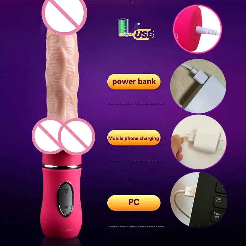 Multiple Modes Realistic Dildo Vibrator Silicone Sex Toys for Woman Female Masturbation Vagina Massager Bendable Flexible