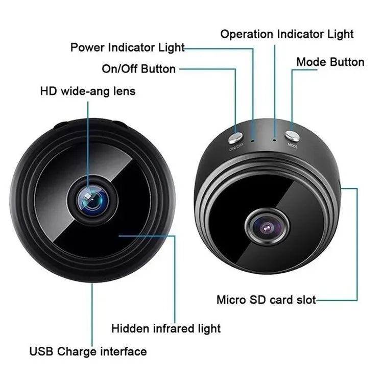 NEW Arrivals 4PCS Set  A9 Mini Camera Wi-Fi Wireless Security Protection Remote Monitor Camcorders Video Surveillance Smart Home Mini Cam HD Camera Home Security Supplies