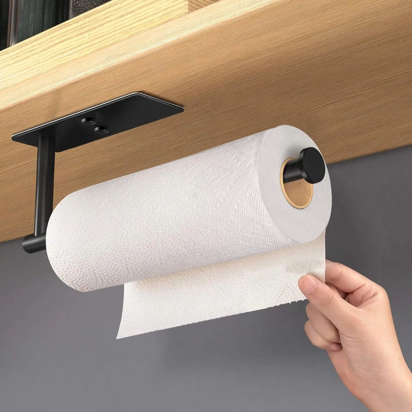 NEW Arrivals Paper Towel Holder Under Cabinet Adhesive Paper Towel Holder for Kitchen Stainless Steel Paper Towel Roll Rack Wall Mounted Home Kitchen Accessories
