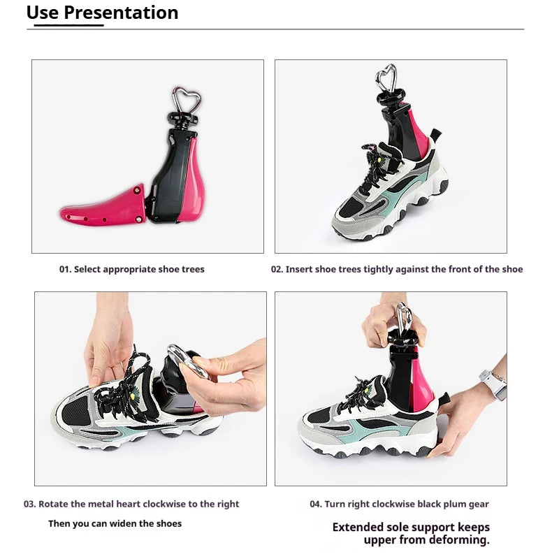 2 PCS Set 35-47 EU Size High top Shoe Expander Trees Boots Sports Sneakers Shoes Stretchers Men Woman Shoes Tree Adjustable Length Width Shoes Stretches