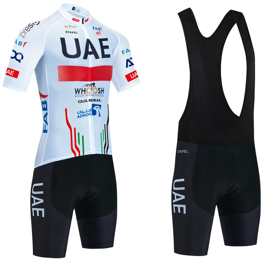 New Cycling Set 2024 UAE Team Cycling Jersey Bike Shorts Men Women 20D Ropa Ciclismo Riding Maillot Bicycle Clothing Uniform