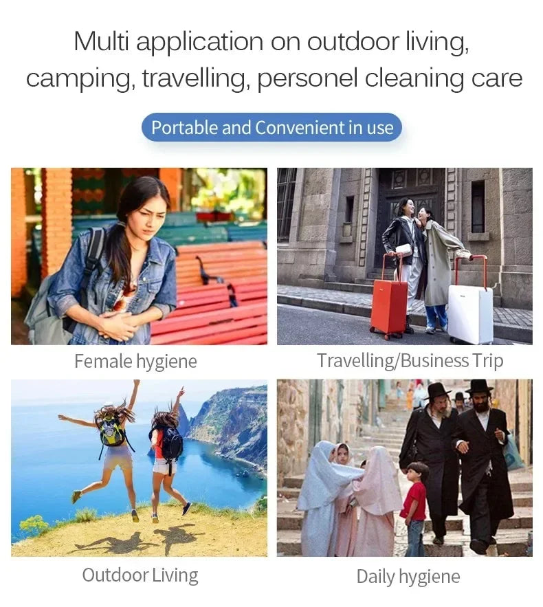 NEW Arrivals Outdoor Travel Camping Beach Portable Electric Sitz Bath for Personal Hygiene Cleaning, Rechargeable with a Shower Sprayer Personal Care Supplies