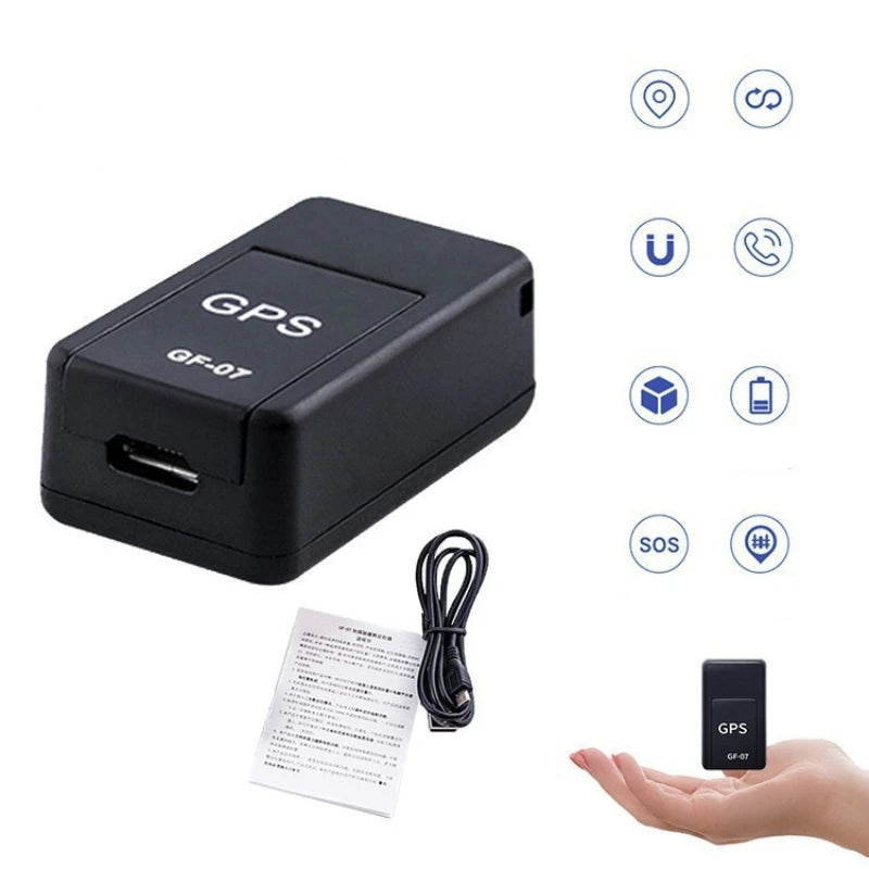 GF-07 Mini GPS Tracker Real Time Tracking Car Anti-Theft Anti-lost Locator Strong Magnetic Mount SIM Message Positioner