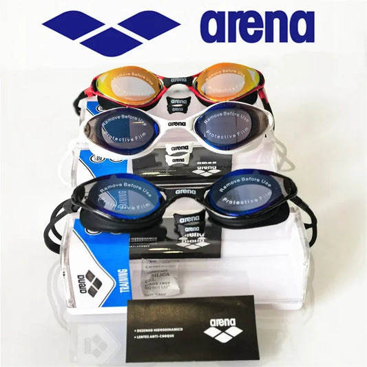 NEW Arrivals 100% Original ARENA 2PCS Set 9 Colors Professional Waterproof and Anti-Fog High-Definition Adult Swimming Goggles Silicone Swim Cap Women Men Swimming Accessories Sports Supplies