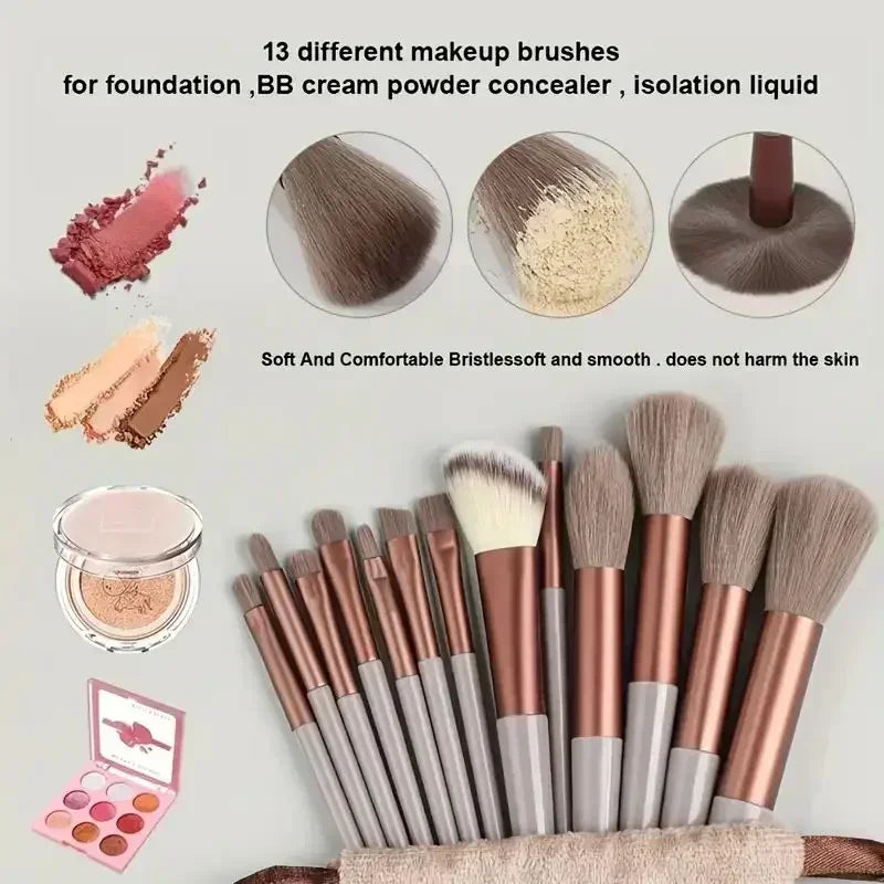 NEW 13 PCS Set Pink/Black Color Make-Up Brush Set Soft Fluffy Professional Cosmetic Foundation Powder Eyeshadow Kabuki Blending Make Up Brush Beauty Tools