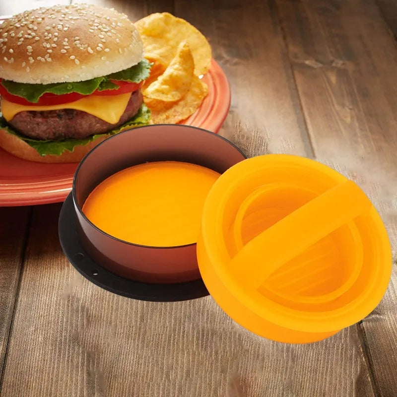 NEW Set Food-Grade Round Hamburger Burger Meat Tenderizing Press Beef Grill Burger Helper Press Cutlets Patty Maker Mold Patty 100 Papers Kitchen Tools Set