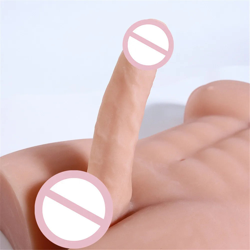 Adult 20cm Long Huge Dildo Penis Sex Doll Half Body Sexy Male Torso 18 Real Doll Toys for Men Gay Lesbian Female Masturbation Sexyshop