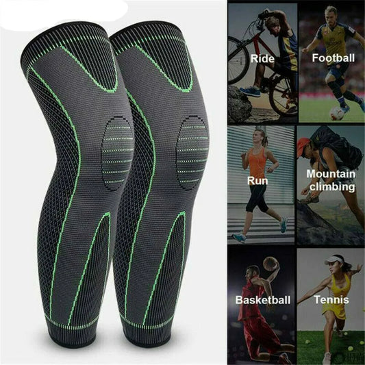 Knee Support Brace Compression Long Full Legs Sleeve Arthritis Running Gym Sport Knee Pads