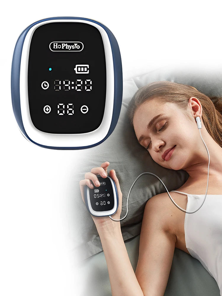 Effective Sleeping Aid Instrument Insomnia Device CES Therapy Sleep Helper EMS Anxiety Pressure Depress Relief Migraine Hypnosis Device Women Men Elderly Health Care Supplies