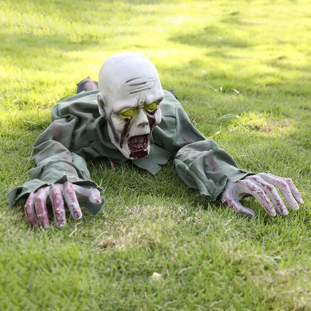 NEW Arrivals Halloween Crawling Ghost with Realistic Postures Spooky Halloween Crawling Ghost Decoration with Sound Glowing for Haunted House Outdoor Garden Lawn Courtyard Decor