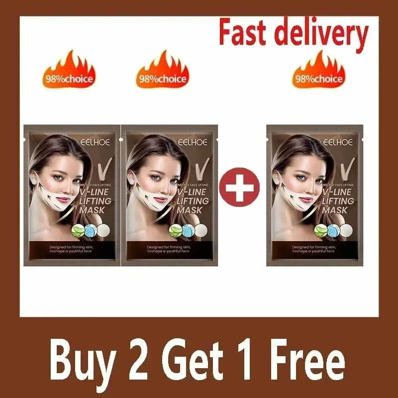 1-22PCS Set/Lot V Line Mask Chin Lifting Neck Mask Face Lift V Lifting Chin Up Patch 4D Ear Tightening Skinny Masseter Double Chin Reducer  Women Skin Care Sets Korean Beauty Products
