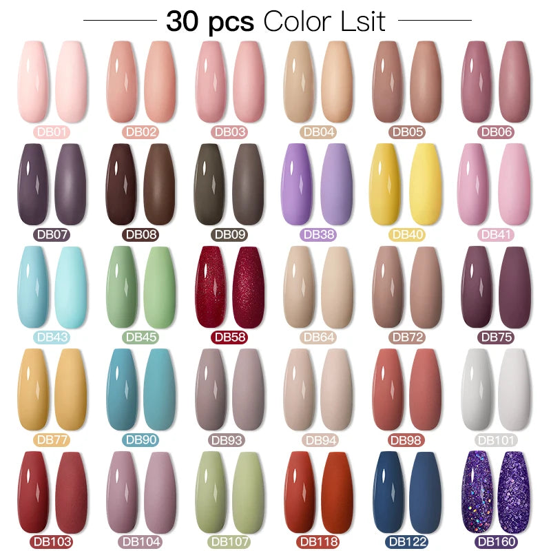 NEW Arrivals 24/40.120PCS Set Colors Gel Nail Polish Set Semi Permanent Hybrid Gel Varnish Set Base Top Coat Soak Off UV LED Nail Gel Kits Manicure Pedicure Accessories Nail Care Tools Sets Cosmetic Supplies