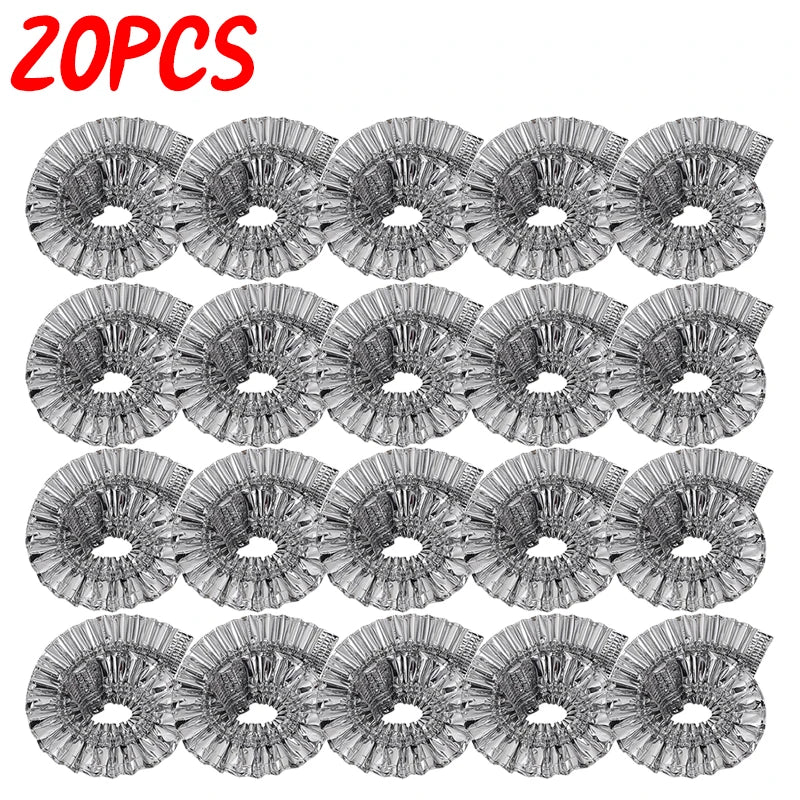 NEW 60 PCS Set Aluminum Foil Bowl Cover Kitchen Food Preservation Wraps Reusable Aluminum Foil Film Covers Picnic Fresh-Keeping Bags for Outdoor Travel Camping